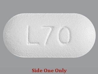 This is a Tablet imprinted with L70 on the front, nothing on the back.