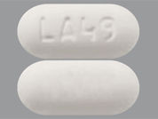 Emtricitabine-Tenofovir Disop: This is a Tablet imprinted with LA49 on the front, nothing on the back.