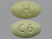 Cinacalcet Hcl: This is a Tablet imprinted with H on the front, C6 on the back.