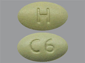 This is a Tablet imprinted with H on the front, C6 on the back.