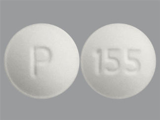 This is a Tablet imprinted with P on the front, 155 on the back.