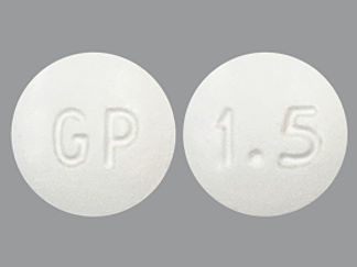 This is a Tablet imprinted with GP on the front, 1.5 on the back.