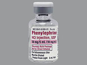 Phenylephrine Hcl: Esto es un Vial imprimido con nada en la parte delantera, nada en la parte posterior, y es fabricado por None.