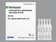 Verkazia 0.1 % (package of 120.0) Dropperette Single-use Drop Dispenser