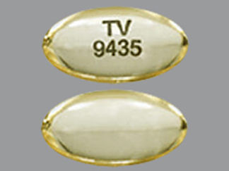 This is a Capsule imprinted with TV  9435 on the front, nothing on the back.