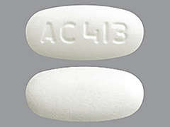 This is a white oval Tablet imprinted with AC413 on the front, nothing on the back, and is manufactured by TORRENT PHARMAC.