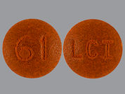 Chlorpromazine Hcl: This is a Tablet imprinted with 61 on the front, LCI on the back.