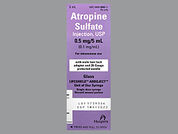 Atropine Sulfate: This is a Syringe imprinted with nothing on the front, nothing on the back.