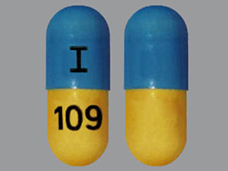 This is a Capsule imprinted with I on the front, 109 on the back.