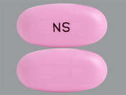 Depakote: Esto es un Tableta LP lavanda oval imprimido con NS en la parte delantera, nada en la parte posterior, y es fabricado por ABBVIE US LLC.
