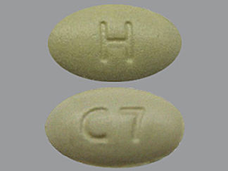This is a Tablet imprinted with H on the front, C7 on the back.