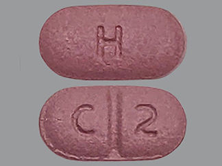 This is a Tablet imprinted with H on the front, C 2 on the back.