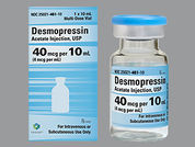 Desmopressin Acetate: This is a Vial imprinted with nothing on the front, nothing on the back.