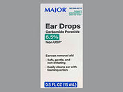 Ear Drops: This is a Drops imprinted with nothing on the front, nothing on the back.