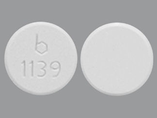 This is a Tablet Chewable imprinted with b  1139 on the front, nothing on the back.