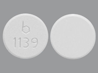 This is a Tablet Chewable imprinted with b 1139 on the front, nothing on the back.