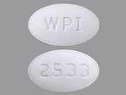 Dalfampridine Er: This is a Tablet Er 12 Hr imprinted with WPI on the front, 2533 on the back.