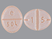 Dextroamphetamine-Amphetamine: This is a Tablet imprinted with e  504 on the front, 1 5 on the back.