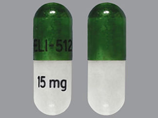 Esto es un Cápsula Er 24 Hr imprimido con ELI-512 en la parte delantera, 15 mg en la parte posterior, y es fabricado por None.
