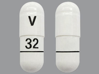 This is a Capsule imprinted with V on the front, 32 on the back.