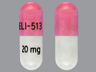 Esto es un Cápsula Er 24 Hr imprimido con ELI-513 en la parte delantera, 20 mg en la parte posterior, y es fabricado por None.