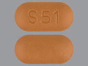 Entacapone: This is a Tablet imprinted with S51 on the front, nothing on the back.