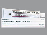 Fluorouracil: This is a Cream imprinted with nothing on the front, nothing on the back.