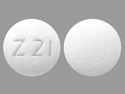 Famotidine: This is a Tablet imprinted with Z21 on the front, nothing on the back.