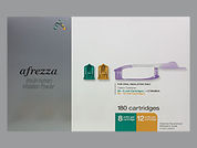 Afrezza: Esto es un Cartucho Con Inhalador imprimido con nada en la parte delantera, nada en la parte posterior, y es fabricado por None.