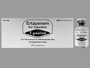 Ertapenem: This is a Vial imprinted with nothing on the front, nothing on the back.