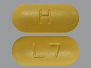 Lopinavir-Ritonavir: Esto es un Tableta imprimido con L7 en la parte delantera, H en la parte posterior, y es fabricado por None.