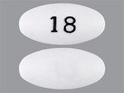 Pantoprazole Sodium: This is a Tablet Dr imprinted with 18 on the front, nothing on the back.