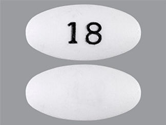 This is a Tablet Dr imprinted with 18 on the front, nothing on the back.