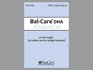 Paquete De Combinación Tableta And Dr Cápsula de 27-1-374Mg de Bal-Care Dha Essential