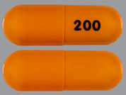 Mexiletine Hcl: This is a Capsule imprinted with 200 on the front, nothing on the back.