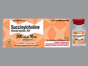 Succinylcholine Chloride: This is a Vial imprinted with nothing on the front, nothing on the back.