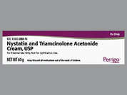 Nystatin-Triamcinolone: This is a light yellow Cream imprinted with nothing on the front, nothing on the back, and is manufactured by PADAGIS.
