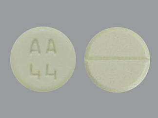 This is a Tablet imprinted with AA  44 on the front, nothing on the back.
