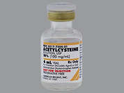 Acetylcysteine: Esto es un Vial incoloro imprimido con nada en la parte delantera, nada en la parte posterior, y es fabricado por AMER. REGENT.