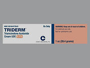 Triderm: This is a Cream imprinted with nothing on the front, nothing on the back.
