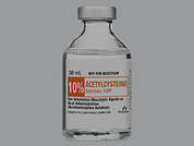 Acetylcysteine: Esto es un Vial transparente imprimido con nada en la parte delantera, nada en la parte posterior, y es fabricado por HOSPIRA/PFIZER.