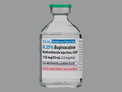 Bupivacaine Hcl: This is a Vial imprinted with nothing on the front, nothing on the back.