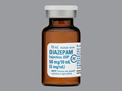 Diazepam: This is a colorless Vial imprinted with nothing on the front, nothing on the back, and is manufactured by HOSPIRA/PFIZER.