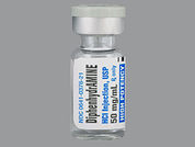 Diphenhydramine Hcl: This is a Vial imprinted with nothing on the front, nothing on the back.
