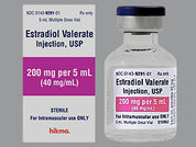 Estradiol Valerate: This is a Vial imprinted with nothing on the front, nothing on the back.