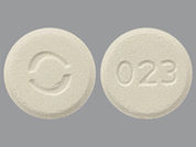 Amlodipine Besylate: Esto es un Tableta imprimido con 023 en la parte delantera, logo en la parte posterior, y es fabricado por None.