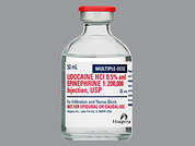 Lidocaine Hcl W/Epinephrine: Esto es un Vial incoloro imprimido con nada en la parte delantera, nada en la parte posterior, y es fabricado por HOSPIRA/PFIZER.