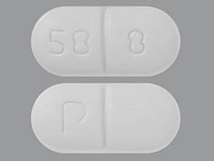 This is a Tablet imprinted with 58 8 on the front, P on the back.