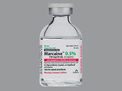 Marcaine With Epinephrine: Esto es un Vial imprimido con nada en la parte delantera, nada en la parte posterior, y es fabricado por None.
