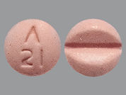 Isosorbide Dinitrate: This is a Tablet imprinted with logo and 21 on the front, nothing on the back.